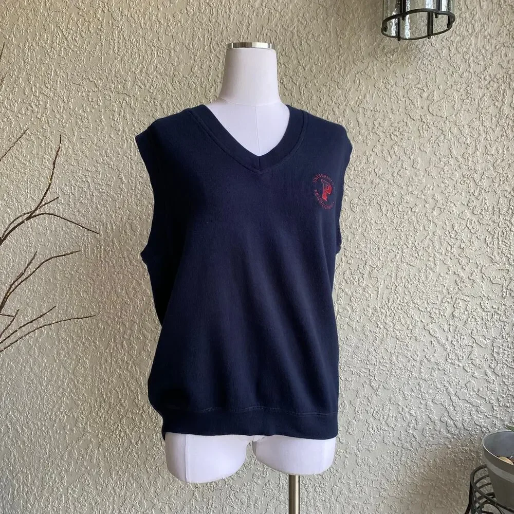 VTG Cutter & Buck Sweater Vest University of Pennsylvania Cotton Small Academia - Picture 3 of 5